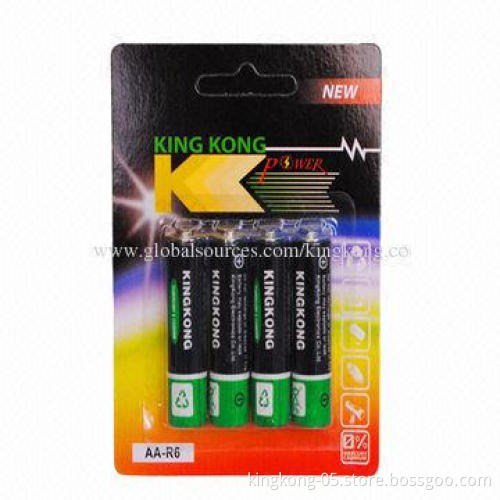 AA Carbon Zinc Batteries with 1.5V Voltage, CE, RoHS and REACH Marks